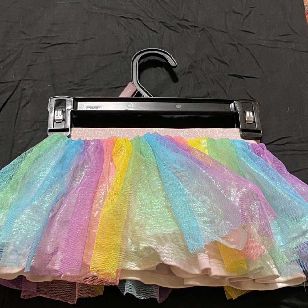Disney jr MINNIE Pastel Rainbow Tulle Skirt - Pink, Yellow, Blue, Purple, Green